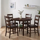Modern Walnut Counter Dining Set – 4 Seater
