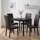 Luxe Espresso Dining Set – 4 Seater