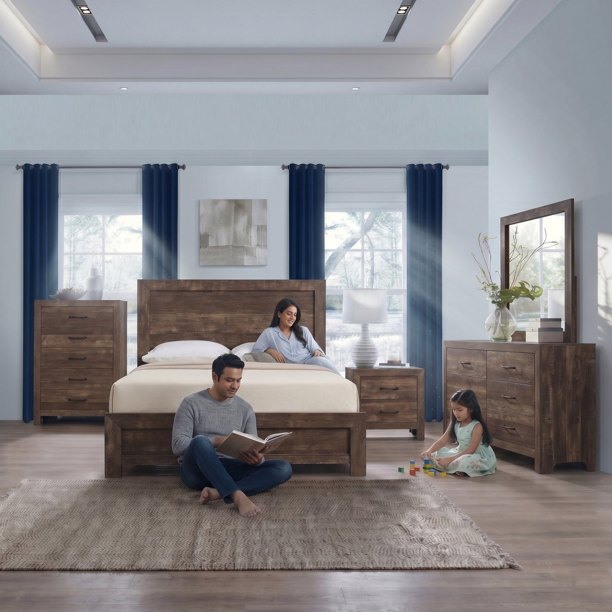Modern Complete Bedroom Box with Mattress