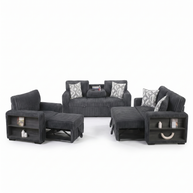 Luxury Convertible Fabric Sofa Set
