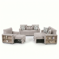 Luxury Convertible Fabric Sofa Set
