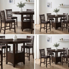 Heritage Storage Counter Dining Set – 4 Seater