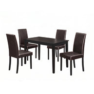 Luxe Espresso Dining Set – 4 Seater
