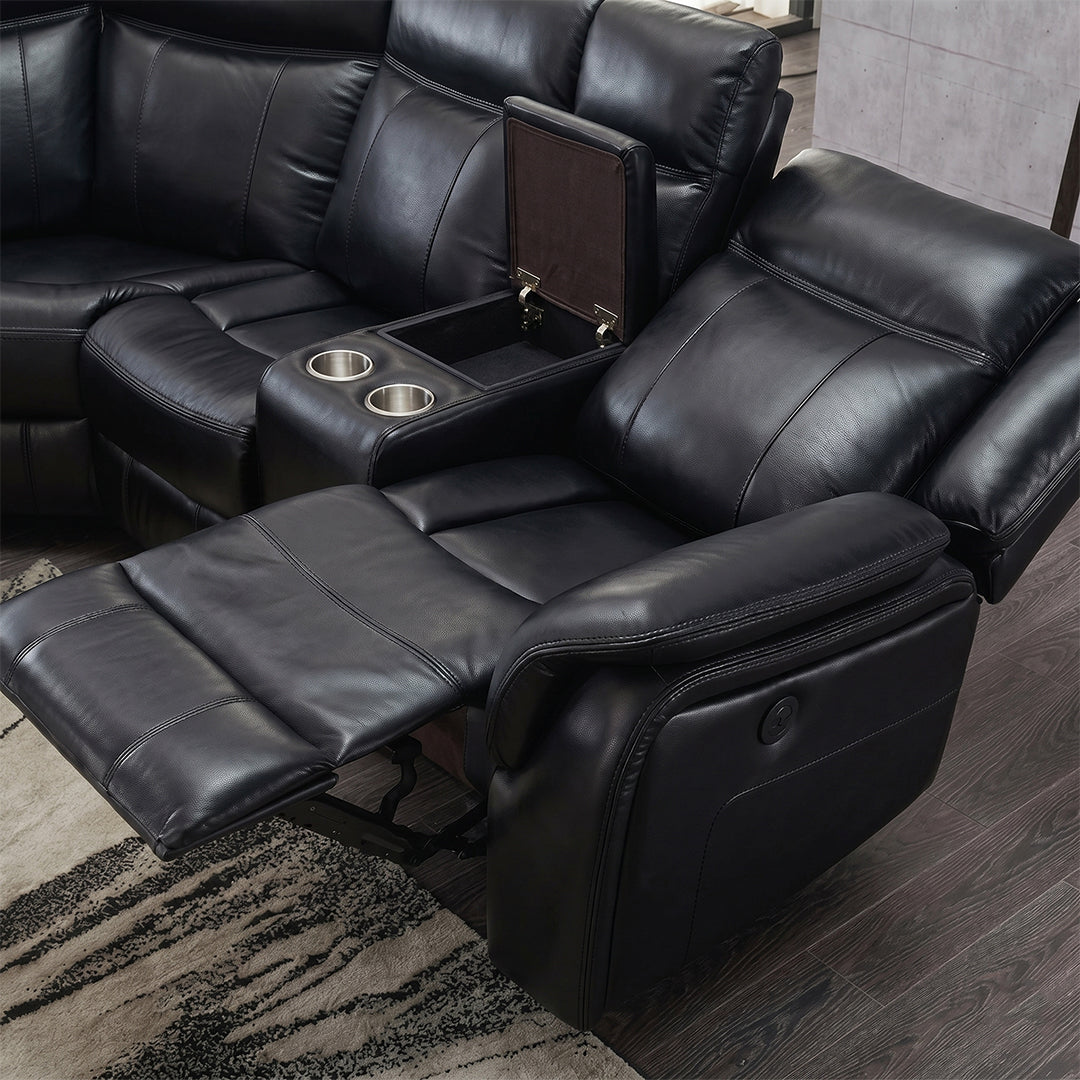 Luxury Sectional Leather Recliner Sofa