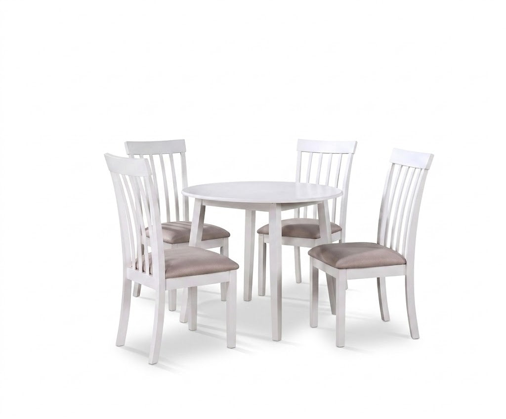 Modern 4-Seater Round Dining Table Set