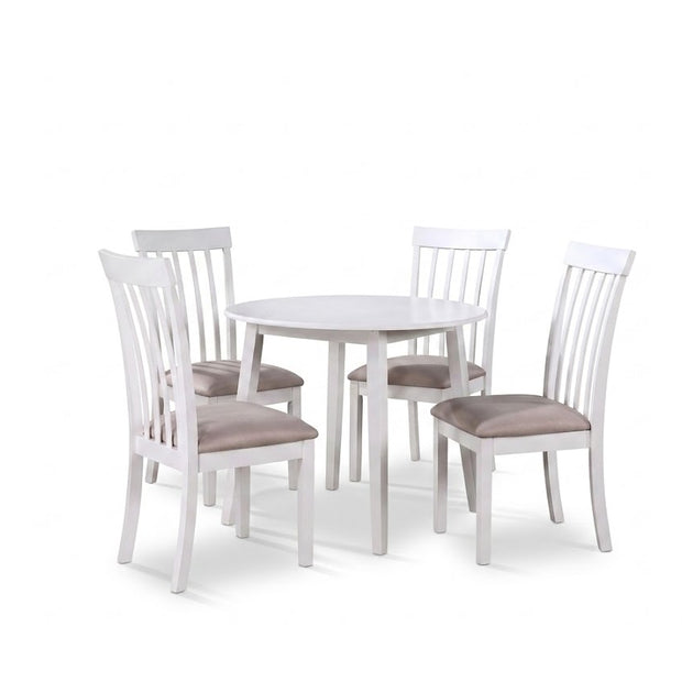 Modern 4-Seater Round Dining Table Set