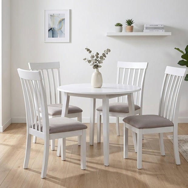 Modern 4-Seater Round Dining Table Set